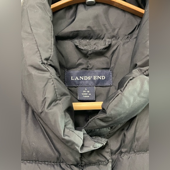 Lands End Boys sz L (14/16) Down Vest Snap Front - Picture 3 of 5